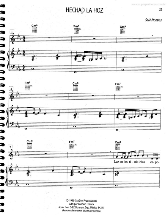 Partitura da música Hechad la Hoz