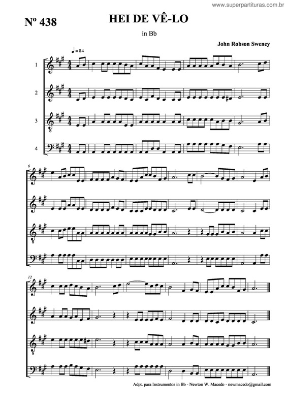 Partitura da música Hei De Vê-Lo v.2