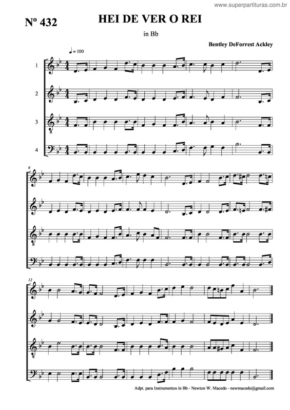 Partitura da música Hei De Ver O Rei v.2