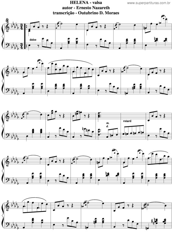 Partitura da música Helena v.11