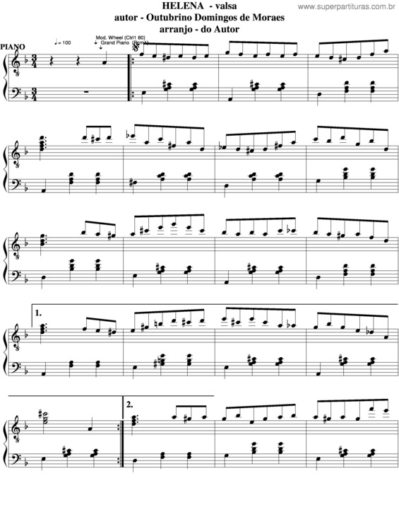 Partitura da música Helena v.12