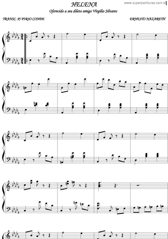 Partitura da música Helena v.5