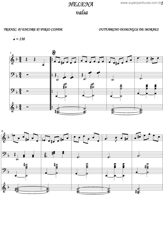 Partitura da música Helena v.7