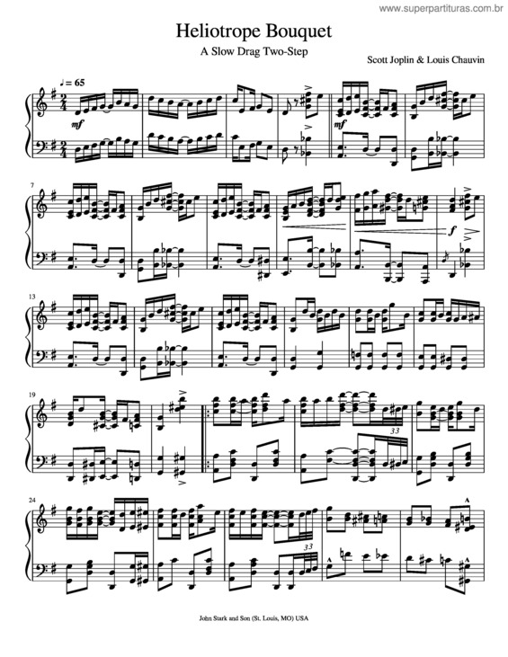 Partitura da música Heliotrope Bouquet v.2