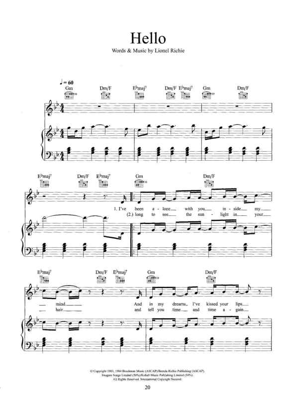 Partitura da música Hello, Goodbye v.2