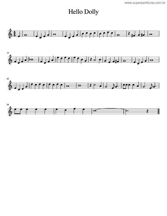 Partitura da música Hello Dolly v.13