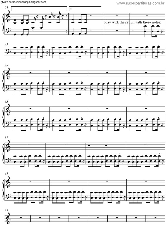 Partitura da música Hello I Love You