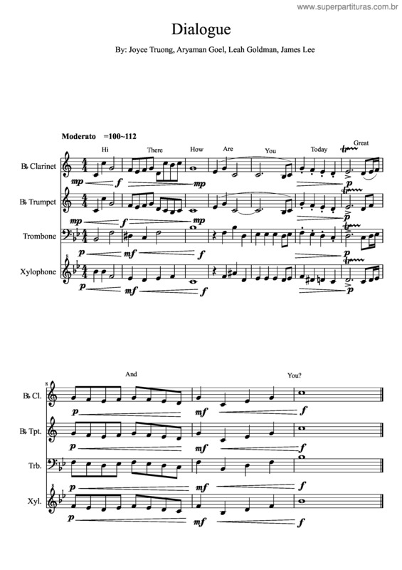 Partitura da música Hello v.58