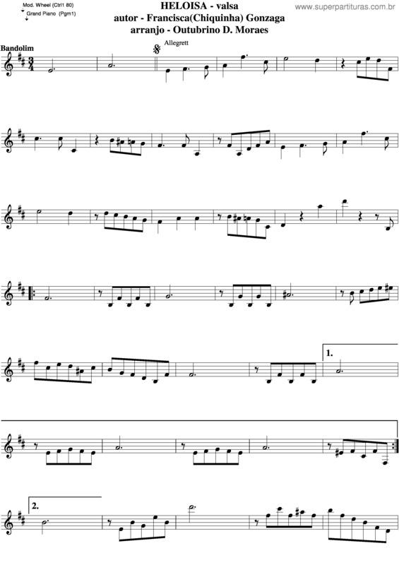 Partitura da música Heloisa v.4