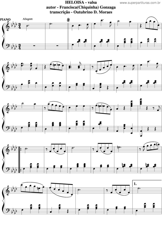 Partitura da música Heloisa v.6