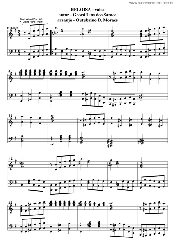 Partitura da música Heloisa v.7