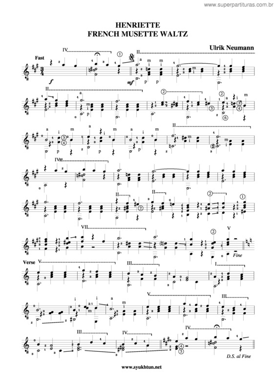 Partitura da música Henriette v.3