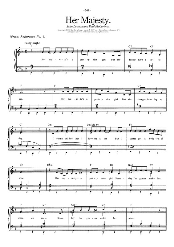 Partitura da música Her Majesty v.4