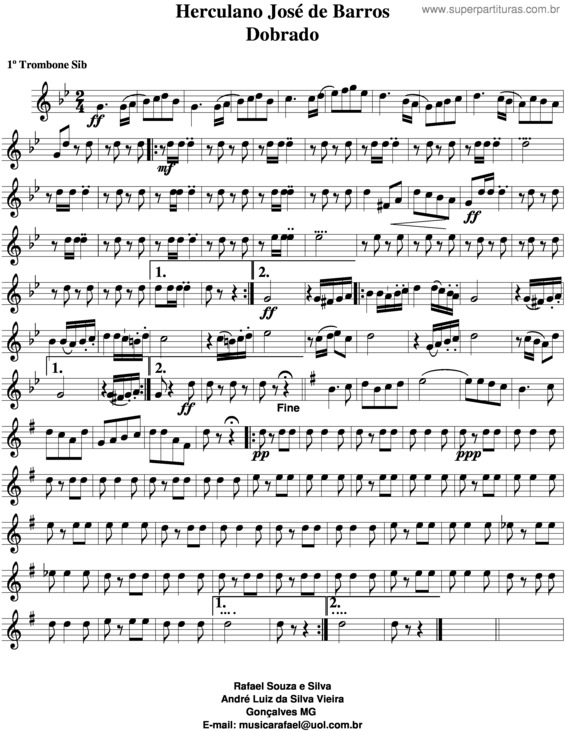 Partitura da música Herculano José De Barros