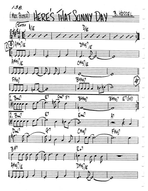 Partitura da música Heres That Sunny Day v.7