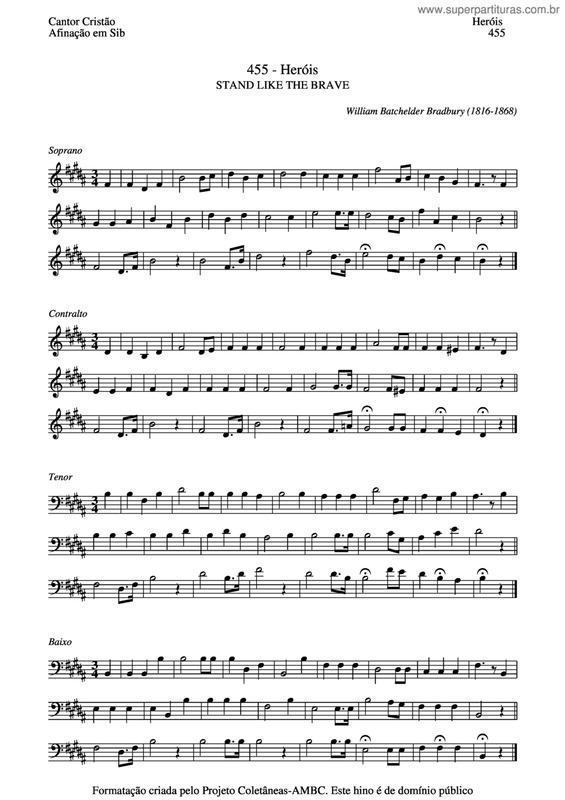 Partitura da música Heróis v.3