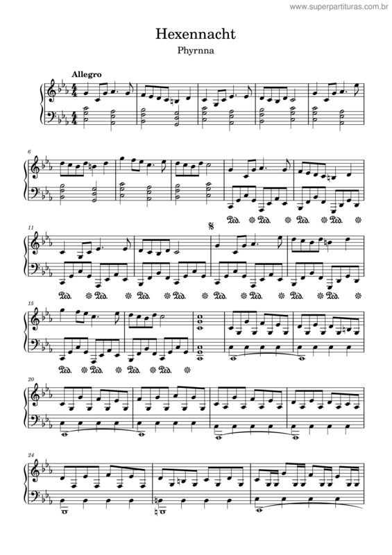 Partitura da música Hexennacht – Phyrnna