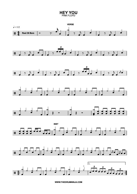 Partitura da música Hey You v.5