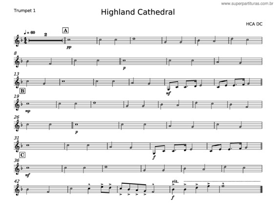 Partitura da música Highland Cathedral – Misc Praise Songs v.2
