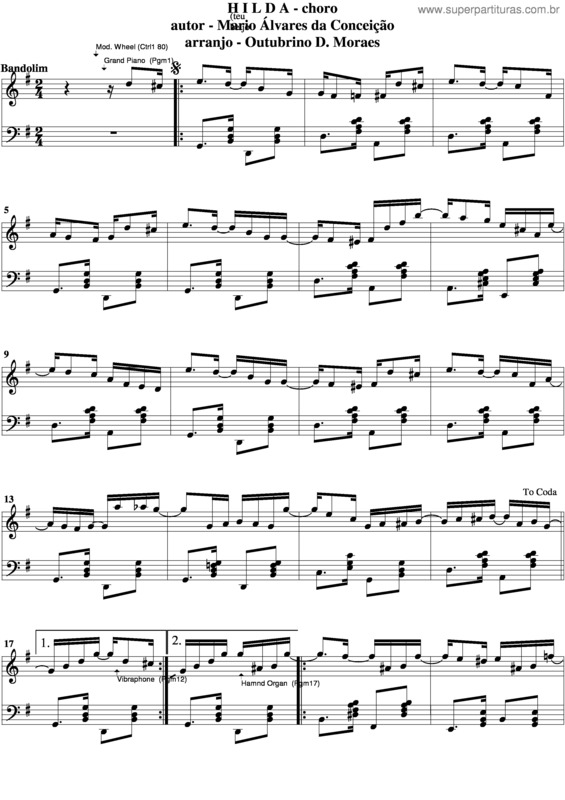 Partitura da música Hilda (Teu Beijo) v.5