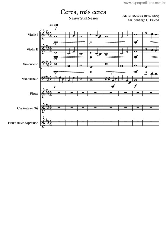 Partitura da música Himno#168  Cerca, Más Cerca