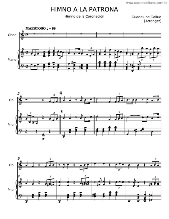 Partitura da música Himno A La Patrona – Traditional Hymn