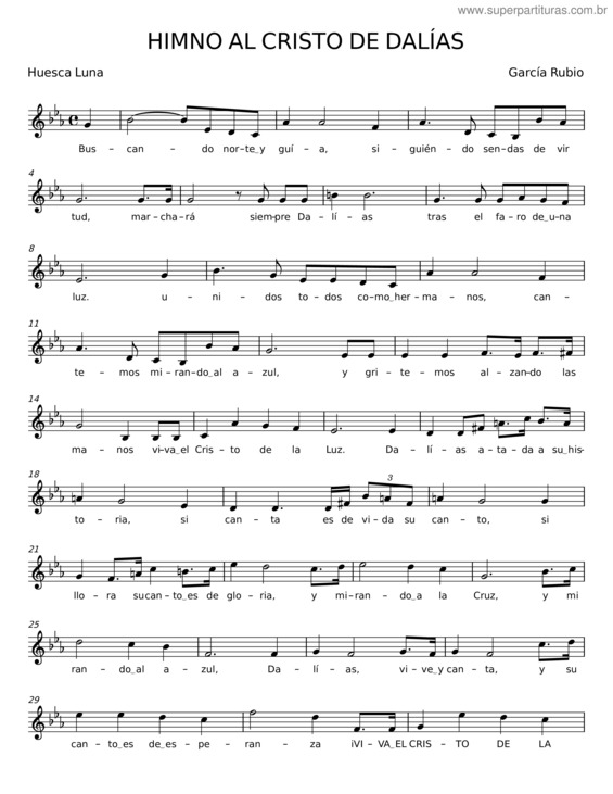 Partitura da música Himno Al Cristo De Dalías