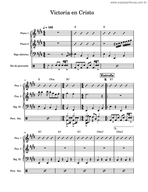Partitura da música Himno Victoria En Cristo