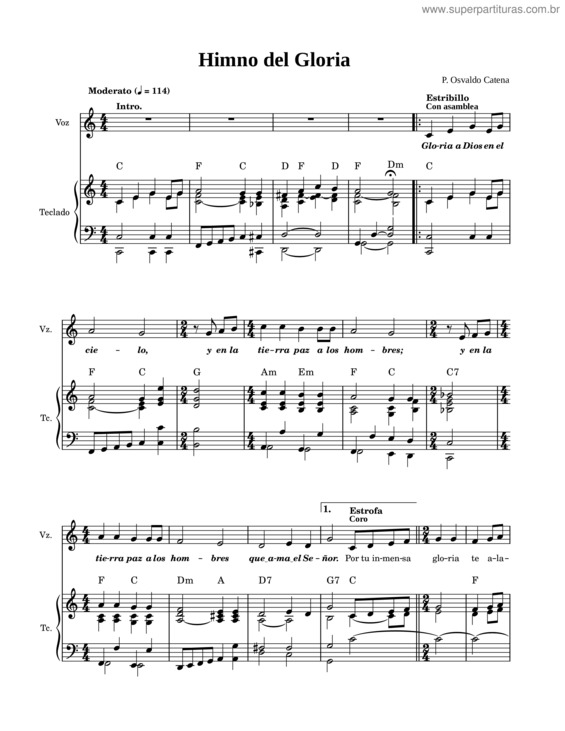 Partitura da música Himono De Gloria