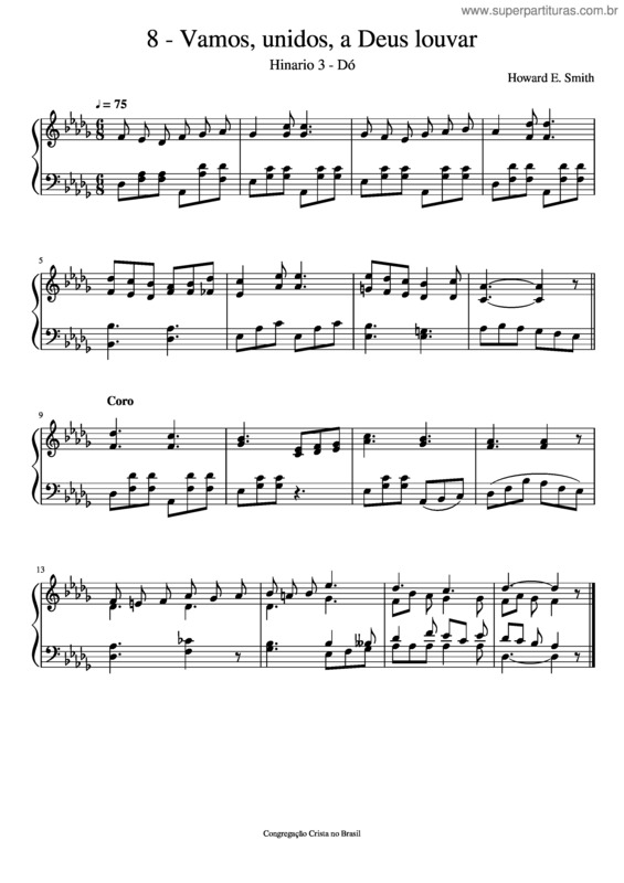 Partitura da música Hinario 3 Ccb