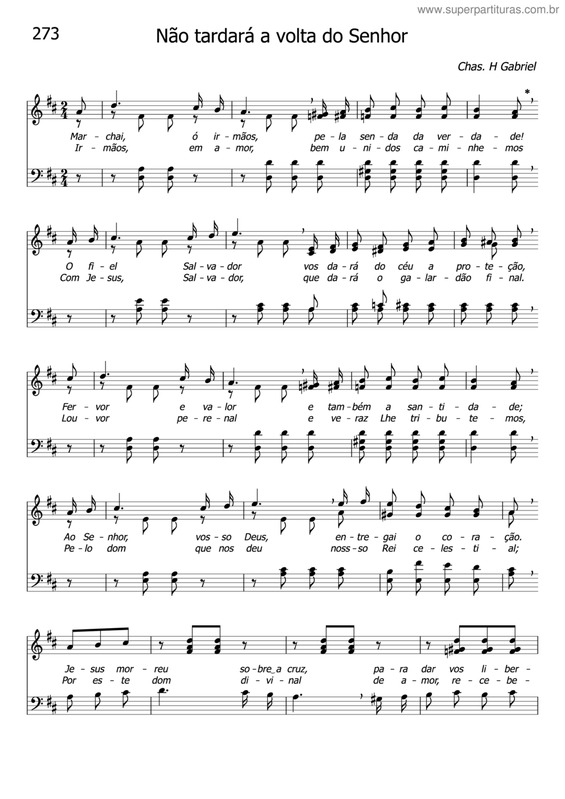 Partitura da música Hino 273 Ccb Hinario 4 Sib