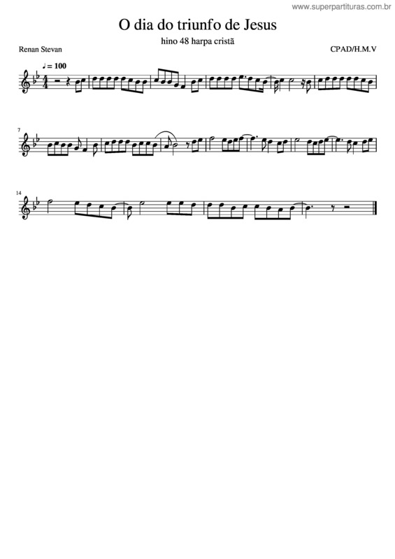 Partitura da música Hino 48