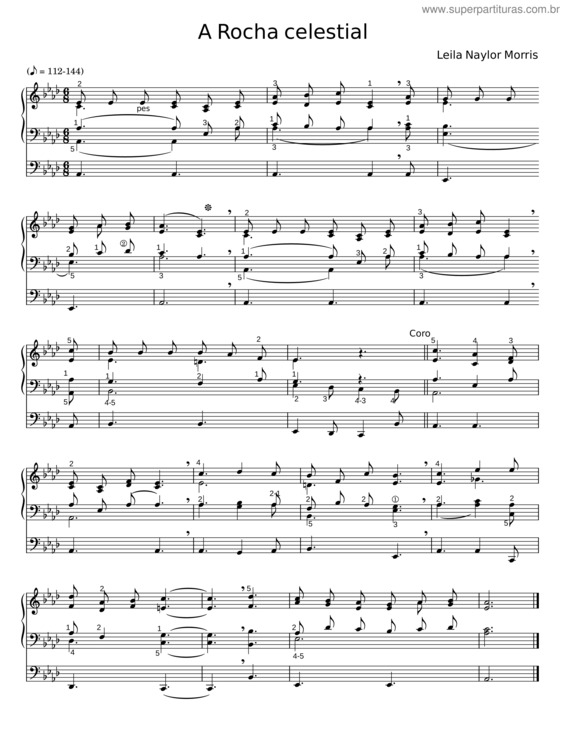 Partitura da música Hino 5 Ccb – A Rocha Celestial – Quarteto De Cordas – Leila Naylor Morris v.2