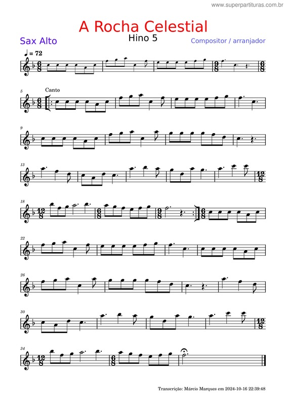 Partitura da música Hino 5 Ccb – A Rocha Celestial – Quarteto De Cordas – Leila Naylor Morris v.3