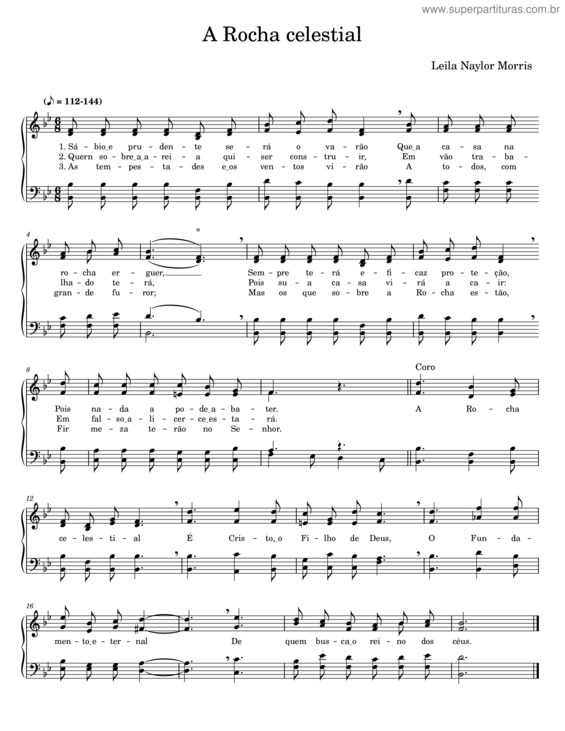Partitura da música Hino 5 Ccb – A Rocha Celestial – Quarteto De Cordas – Leila Naylor Morris v.4