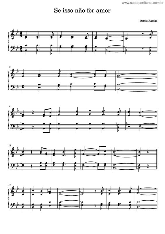 Partitura da música Hino Avulso Ccb – `Se Isso Não For Amor`