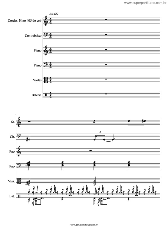 Partitura da música Hino Ccb Nº 405 – So Por Cristo Temos Salvação