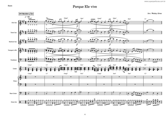 Partitura da música Hino Da Harpa Cristã 545 – Porque Ele Vive – Gloria Geither Porque Ele Vive