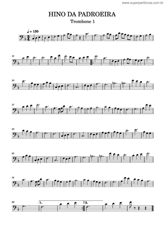 Partitura da música Hino Da Padroeira De Santa Rosa De Lima – Gonçalo Lourenço Hino Da Padroeira