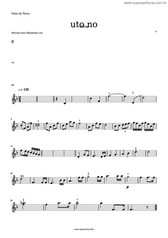 Partitura da música Hino Outono Vivo Com Solistasx Viola Da Terra