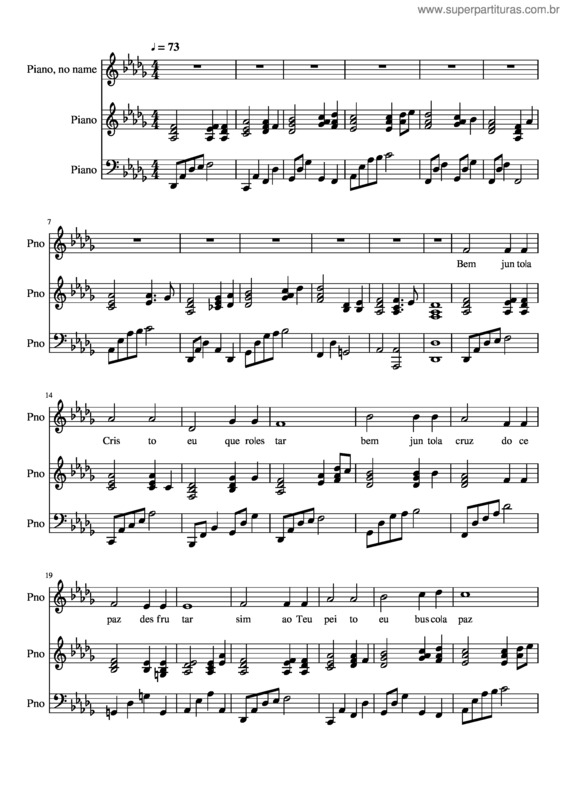Partitura da música Hino v.2