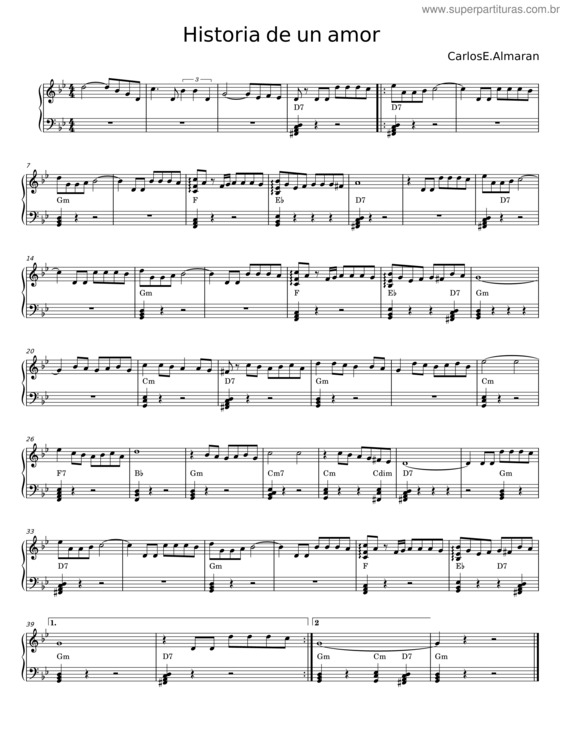 Partitura da música Historia De Un Amor v.13
