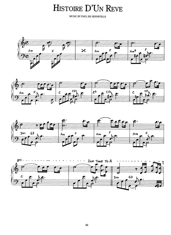 Partitura da música Historie DUn Reve