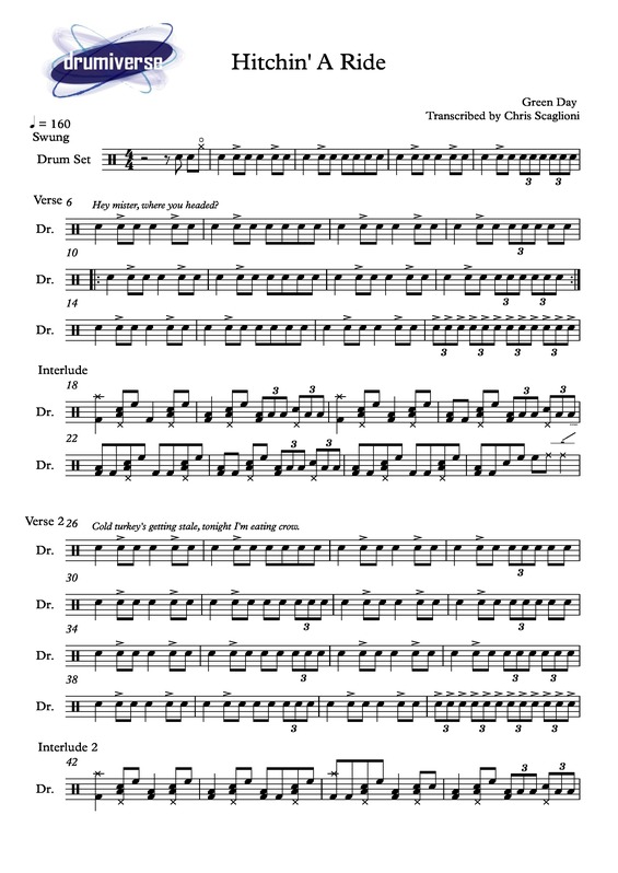 Partitura da música Hitchin A Ride