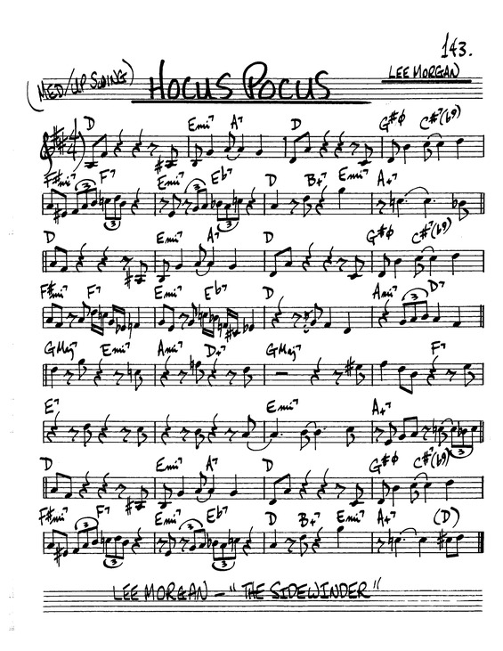 Partitura da música Hocus Pocus