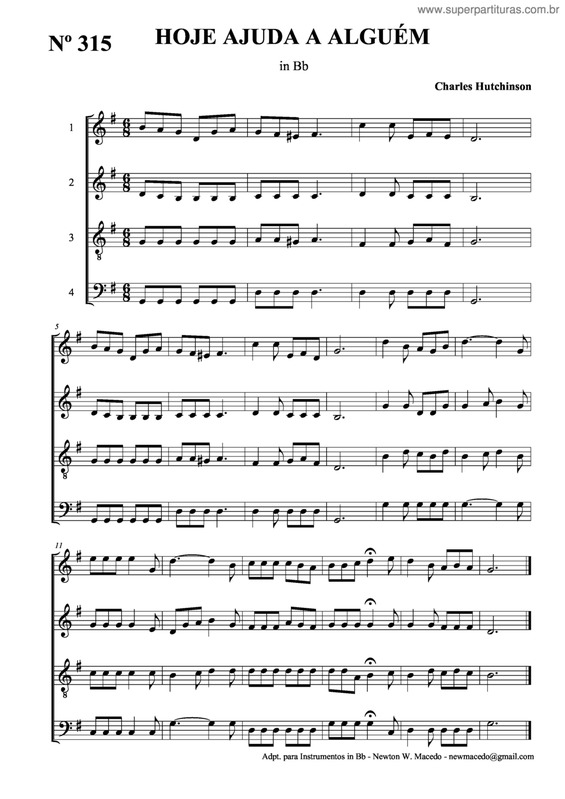 Partitura da música Hoje Ajuda A Alguém v.2