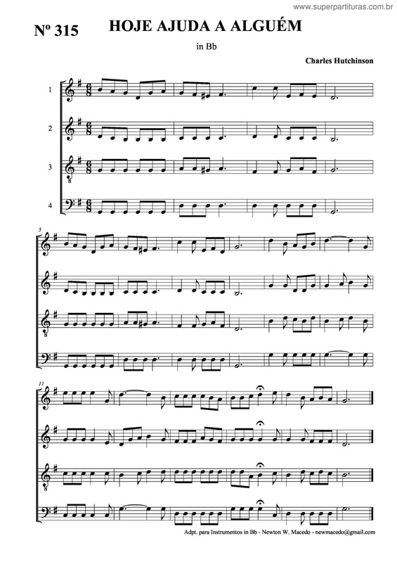 Partitura da música Hoje Ajuda A Alguém v.2