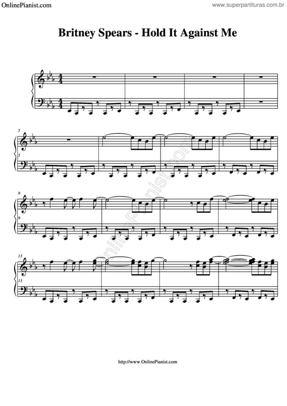 Partitura da música Hold It Against Me