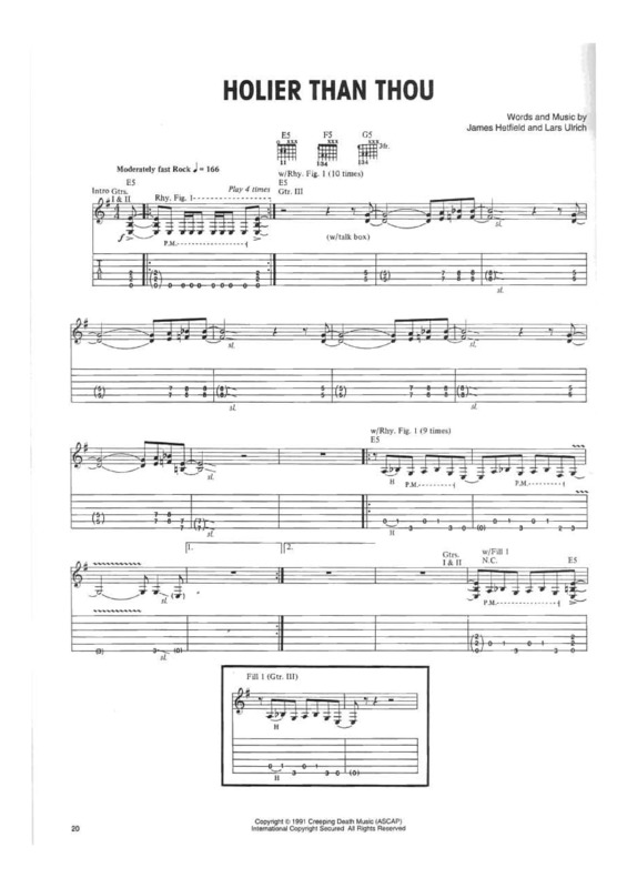 Partitura da música Holier Than You