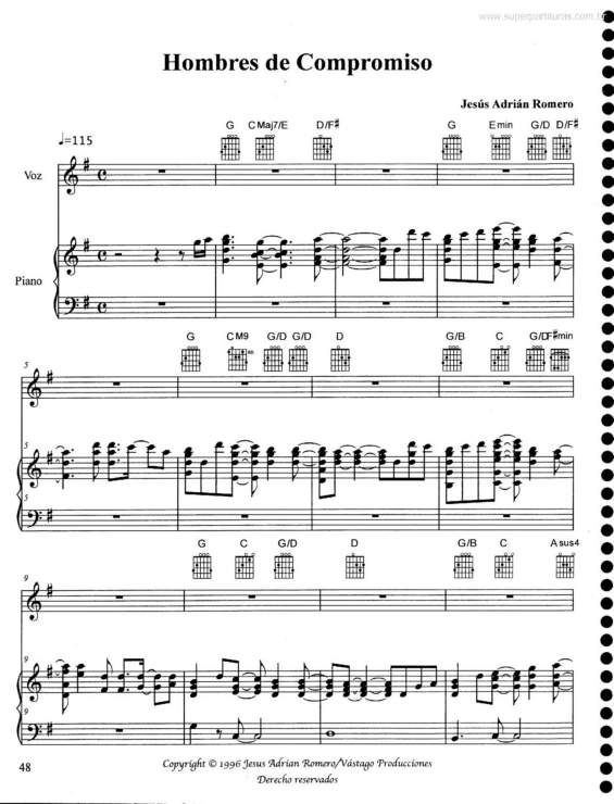 Partitura da música Hombres de Compromiso